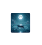 夜の海.瓶.月.癒し【Healing.night sea】（個別スタンプ：7）
