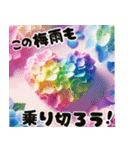 ❤️飛び出すカラフルなアジサイのお花❤️（個別スタンプ：17）