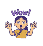 ワオな顔！みんなのびっくり表情（個別スタンプ：9）