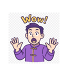 ワオな顔！みんなのびっくり表情（個別スタンプ：10）
