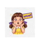 ワオな顔！みんなのびっくり表情（個別スタンプ：16）