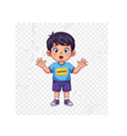 ワオな顔！みんなのびっくり表情（個別スタンプ：18）