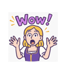 ワオな顔！みんなのびっくり表情（個別スタンプ：20）
