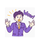 ワオな顔！みんなのびっくり表情（個別スタンプ：22）