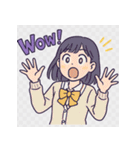 ワオな顔！みんなのびっくり表情（個別スタンプ：23）
