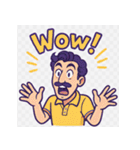 ワオな顔！みんなのびっくり表情（個別スタンプ：27）