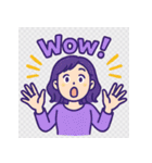 ワオな顔！みんなのびっくり表情（個別スタンプ：28）