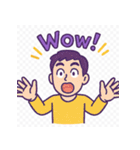ワオな顔！みんなのびっくり表情（個別スタンプ：29）