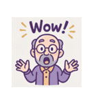 ワオな顔！みんなのびっくり表情（個別スタンプ：31）