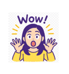 ワオな顔！みんなのびっくり表情（個別スタンプ：32）