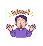 ワオな顔！みんなのびっくり表情（個別スタンプ：33）