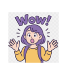 ワオな顔！みんなのびっくり表情（個別スタンプ：39）