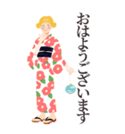 夏の日常〜浴衣の女の子❤️〜（個別スタンプ：2）