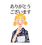 夏の日常〜浴衣の女の子❤️〜（個別スタンプ：15）