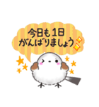 毎日使える挨拶返事✴︎まるふわシマエナガ（個別スタンプ：3）