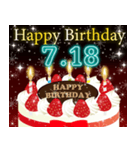 7月下旬❤️日付入り❤️誕生日おめでとう❣️（個別スタンプ：3）