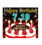 7月下旬❤️日付入り❤️誕生日おめでとう❣️（個別スタンプ：4）