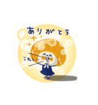 動・喜怒哀楽とお返事_レトロな犬と女の子（個別スタンプ：14）