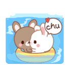 春夏用♡ラブラブうさぎのカップルスタンプ（個別スタンプ：2）