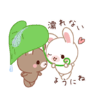 春夏用♡ラブラブうさぎのカップルスタンプ（個別スタンプ：4）