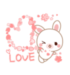 春夏用♡ラブラブうさぎのカップルスタンプ（個別スタンプ：21）