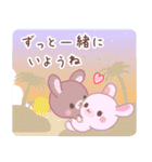 春夏用♡ラブラブうさぎのカップルスタンプ（個別スタンプ：40）