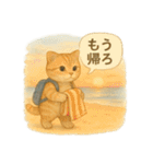 夏を彩る人気猫の水彩スタンプ（個別スタンプ：10）