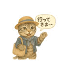 夏を彩る人気猫の水彩スタンプ（個別スタンプ：14）