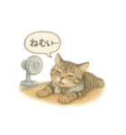 夏を彩る人気猫の水彩スタンプ（個別スタンプ：15）