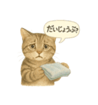 夏を彩る人気猫の水彩スタンプ（個別スタンプ：22）