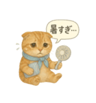 夏を彩る人気猫の水彩スタンプ（個別スタンプ：25）