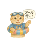 夏を彩る人気猫の水彩スタンプ（個別スタンプ：26）