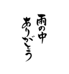 筆文字で梅雨あるある(洗濯物/ゲリラ豪雨)（個別スタンプ：39）