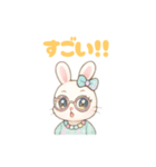 カラフルポップでメルヘンなうさぎスタンプ（個別スタンプ：7）