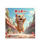 猫たちの自由気ままな日常スタンプ（個別スタンプ：22）