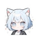 ねこ耳ロックガール(SDキャラ)（個別スタンプ：3）