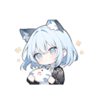 ねこ耳ロックガール(SDキャラ)（個別スタンプ：7）