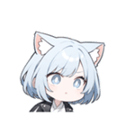 ねこ耳ロックガール(SDキャラ)（個別スタンプ：11）