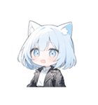 ねこ耳ロックガール(SDキャラ)（個別スタンプ：16）
