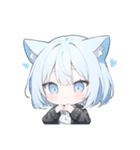 ねこ耳ロックガール(SDキャラ)（個別スタンプ：17）
