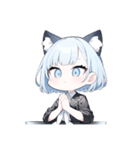 ねこ耳ロックガール(SDキャラ)（個別スタンプ：19）