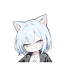 ねこ耳ロックガール(SDキャラ)（個別スタンプ：21）