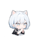 ねこ耳ロックガール(SDキャラ)（個別スタンプ：30）