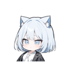 ねこ耳ロックガール(SDキャラ)（個別スタンプ：35）