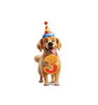6月に使える3D犬（個別スタンプ：3）