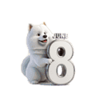 6月に使える3D犬（個別スタンプ：8）