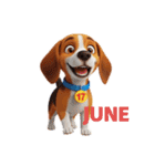 6月に使える3D犬（個別スタンプ：17）