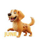6月に使える3D犬（個別スタンプ：24）