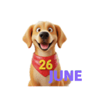6月に使える3D犬（個別スタンプ：26）