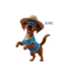6月に使える3D犬（個別スタンプ：35）